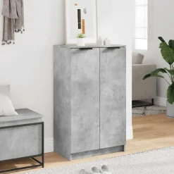 vidaXL skoskab 59x35x100,5 cm konstrueret træ betongrå