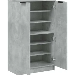 vidaXL skoskab 59x35x100,5 cm konstrueret træ betongrå