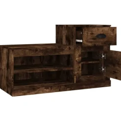 vidaXL skoskab 100x42x60 cm konstrueret træ røget egetræsfarve