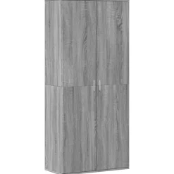 vidaXL skoskab 80x39x178 cm konstrueret træ grå sonoma-eg