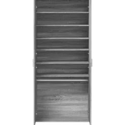 vidaXL skoskab 80x39x178 cm konstrueret træ grå sonoma-eg