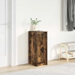 vidaXL skoskab 29,5x34x76 cm konstrueret træ røget egetræsfarve
