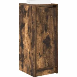 vidaXL skoskab 29,5x34x76 cm konstrueret træ røget egetræsfarve