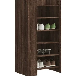vidaXL skoskab 52x37,5x100 cm konstrueret træ brun egetræsfarve