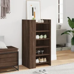 vidaXL skoskab 52x37,5x100 cm konstrueret træ brun egetræsfarve