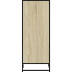 vidaXL skoskab 75x38x97,5 cm konstrueret træ og metal sonoma-eg