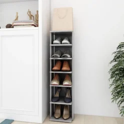 vidaXL skoskab 27,5x27x102 cm konstrueret træ betongrå