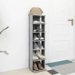 vidaXL skoskab 27,5x27x102 cm konstrueret træ betongrå
