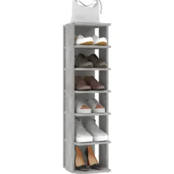 vidaXL skoskab 27,5x27x102 cm konstrueret træ betongrå