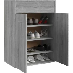 vidaXL skoskab 60x35x84 cm konstrueret træ grå sonoma-eg