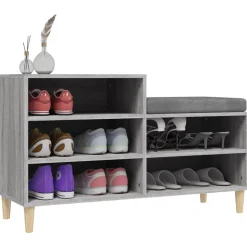 vidaXL skoskab 102x36x60 cm konstrueret træ grå sonoma-eg