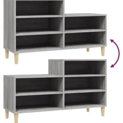 vidaXL skoskab 102x36x60 cm konstrueret træ grå sonoma-eg