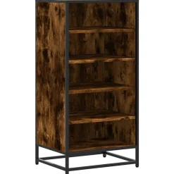 vidaXL skostativ 48x38x97,5 cm konstrueret træ røget egetræsfarve