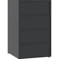vidaXL skraldespandopbevaring til enkeltspand antracit 69x79x117 cm stål