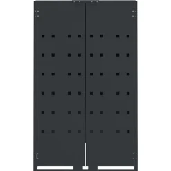 vidaXL skraldespandsskjuler 414x79x117 cm 6 rum stål antracit