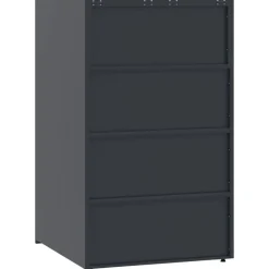 vidaXL skraldespandsskjuler 276x79x117 cm 4 rum stål antracit
