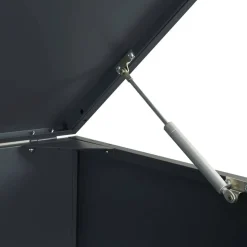 vidaXL skraldespandsskjuler 276x79x117 cm 4 rum stål antracit