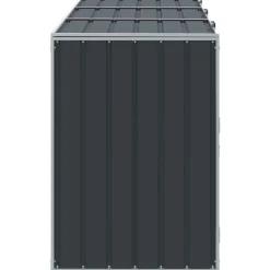 vidaXL skraldespandsskjuler 216x81x115 cm 3 rum stål antracitgrå