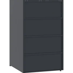 vidaXL skraldespandsskjuler 207x79x117 cm 3 rum stål antracit