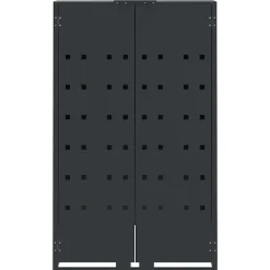 vidaXL skraldespandsskjuler 345x79x117 cm 5 rum stål antracit