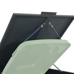 vidaXL skraldespandsskjuler 345x79x117 cm 5 rum stål antracit