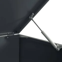 vidaXL skraldespandsskjuler 345x79x117 cm 5 rum stål antracit