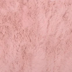 vidaXL Skridsikker tæppe af kunstig kaninpels OLITE Lyserød Polyester