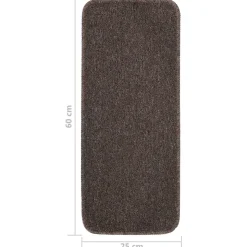 vidaXL skridsikre trappemåtter 15 stk. 60x25 cm rektangulær brun