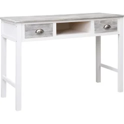vidaXL skrivebord 110 x 45 x 76 cm træ grå
