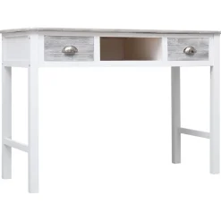 vidaXL skrivebord 110 x 45 x 76 cm træ grå