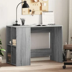 vidaXL skrivebord 102x50x75 cm konstrueret træ grå sonoma-eg
