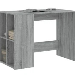 vidaXL skrivebord 102x50x75 cm konstrueret træ grå sonoma-eg