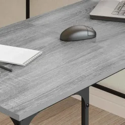 vidaXL skrivebord 139x139x75 cm konstrueret træ grå sonoma-eg