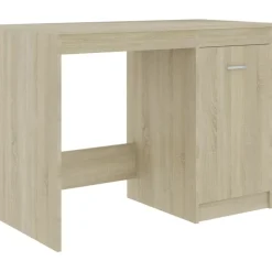vidaXL skrivebord 100x50x76 cm konstrueret træ sonoma-eg