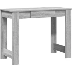 vidaXL skrivebord 100x45x75 cm konstrueret træ grå sonoma-eg