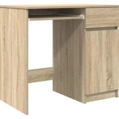 vidaXL skrivebord 86x49x76 cm konstrueret træ sonoma-eg