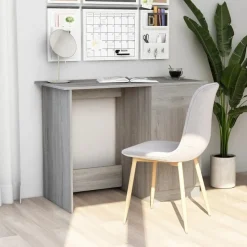 vidaXL skrivebord 100x50x76 cm konstrueret træ grå sonoma-eg