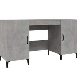vidaXL skrivebord 140x50x75 cm konstrueret træ betongrå