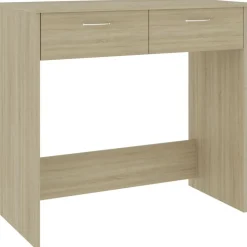 vidaXL skrivebord 80x40x75 cm konstrueret træ sonoma-eg