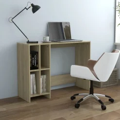 vidaXL skrivebord 102,5x35x75 cm konstrueret træ sonoma-eg
