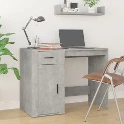 vidaXL skrivebord 100x49x75 cm konstrueret træ betongrå