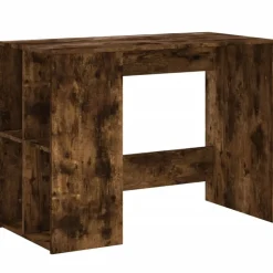 vidaXL skrivebord 102x50x75 cm konstrueret træ røget egetræsfarve
