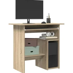 vidaXL skrivebord 80x45x74 cm konstrueret træ sonoma-eg