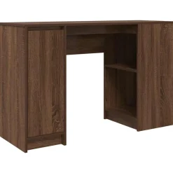 vidaXL skrivebord 120x42x76 cm konstrueret træ brun egetræsfarve