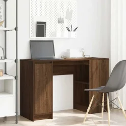 vidaXL skrivebord 120x42x76 cm konstrueret træ brun egetræsfarve