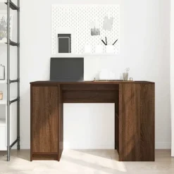 vidaXL skrivebord 120x42x76 cm konstrueret træ brun egetræsfarve