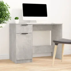 vidaXL skrivebord 100x50x75 cm konstrueret træ betongrå