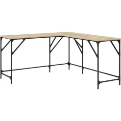vidaXL skrivebord 149x149x75 cm konstrueret træ sonoma-eg