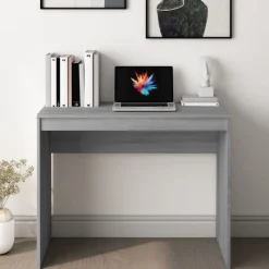 vidaXL skrivebord 90x40x72 cm konstrueret træ grå sonoma-eg