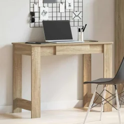 vidaXL skrivebord 100x45x75 cm konstrueret træ sonoma-eg